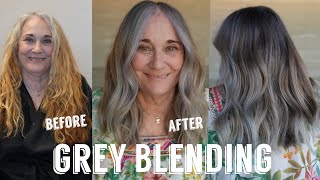 Hair Transformations with Lauryn 1st session grey blending on previous warm permanent color Ep 206 [upl. by Ramirol]