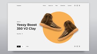 Responsive Sneaker Website Design Using HTML CSS And JavaScript [upl. by Hendrix]