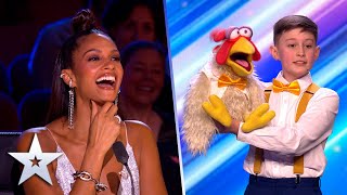 CHEEKY ventriloquist Jamie and his friend Chuck make the audience roar  Auditions  BGT 2022 [upl. by Ehcropal]