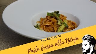 Pasta fresca alla nduja asparagi e crema di patate [upl. by Toomin]