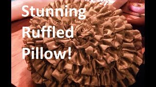 How To Make A Ruffled Pillow DIY Ruffled Pillow [upl. by Pega652]