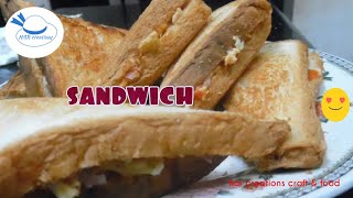 SANDWICH  easy and tasty chicken sandwich  sandwich maker [upl. by Nallak]