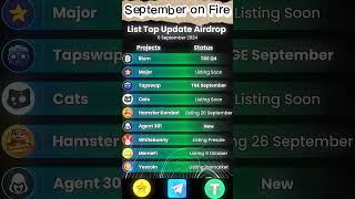 September Token listing Info telegram airdrop [upl. by Phelan426]