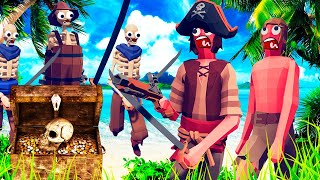 UNA HISTORIA DE PIRATAS  TOTALLY ACCURATE BATTLE SIMULATOR [upl. by Ennasirk64]