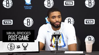 Mikal Bridges  PostGame Press Conference  Milwaukee Bucks  11623 [upl. by Buroker]