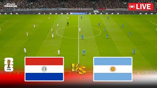 🔴LIVE  PARAGUAY vs ARGENTINA  FIFA World Cup 2026 Qualifiers  Full Match  eFootball PES 21 [upl. by Ahtnama501]