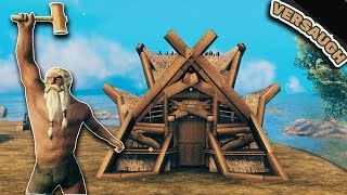 I Built a 300 Wood Small Starter House in Valheim  Valheim Build Challenge [upl. by Stacie465]