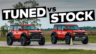 BRONCO RAPTOR Drag Race Comparison  VELOCIRAPTOR 500 by HENNESSEY vs Ford Bronco Raptor [upl. by Nylannej]