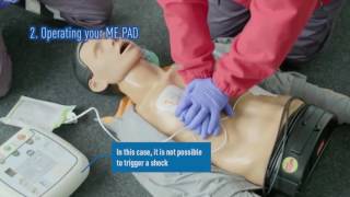 medical ECONET GmbH  Familiarisation Film  ME PAD Defibrillator engl Version [upl. by Greer]