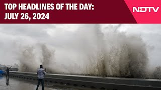 Mumbai Rain News Rain Red Alert For Mumbai Today  Top Headlines Of The Day July 26 2024 [upl. by Tsepmet]