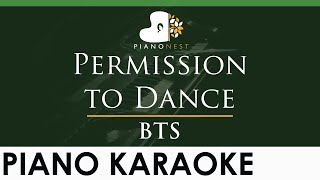 BTS  Permission to Dance  LOWER Key Piano Karaoke Instrumental [upl. by Esinek]