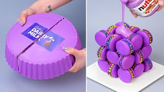 💜💜 Wonderful Purple Cake Decorating  Amazing Cake Decorating Tutorials  Relaxing Cake Video [upl. by Grindle]