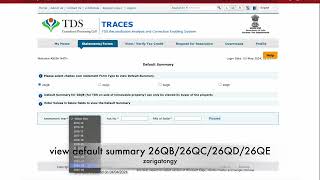 TRACES  Download Form 26 Default Summary [upl. by Archibaldo917]