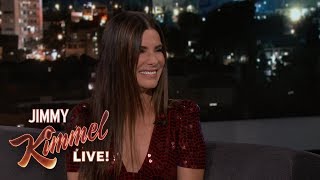 Sandra Bullock Teaches Jimmy Kimmel German [upl. by Adnohsel]