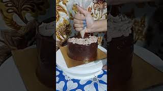 Cake Decoration idea with 6B Nozzel Design shorts youtubeshorts viralshort viralpost [upl. by Einahpetse]