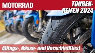 MotorradTourenreifen 2024 Umfassender Test unter Alltags Nässe und Verschleißbedingungen [upl. by Perni]