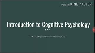 Introduction to Cognitive Psychology [upl. by Atikihc]