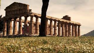 Paestum ancient Greek temples in Italy 🇮🇹 Aerial drone footage 4K I Music Pink Floyd quotMaroonedquot [upl. by Navannod72]