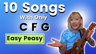 10 Easy Ukulele Songs Using Only 3 Chords Tutorial and Play Along [upl. by Allets536]