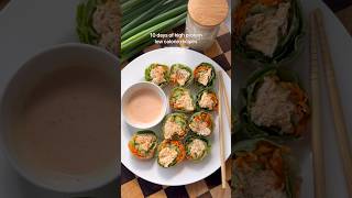 BANG BANG CHICKEN RICE PAPER ROLL 🔥 Day 1 of 10 high protein low calorie recipes cooking food [upl. by Maury]