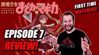 MADOKA MAGICA EPISODE 7 REVIEW  FIRST TIME WATCHING [upl. by Nolahp]