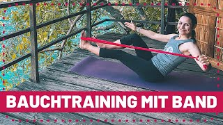 Bauchtraining mit Theraband  Bauchmuskeln mit Theraband trainieren [upl. by Yeleak]