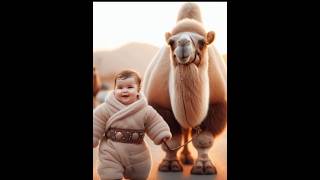 Beautiful baby modeling 😍trending babymodeling cutebaby camel animals cartoon shortsvideo [upl. by Aikaj]