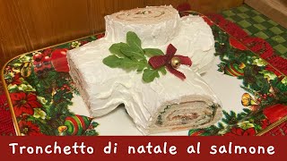 Tronchetto di Natale salato al salmone  RICETTA SENZA COTTURA FACILE E VELOCE [upl. by Fedora]