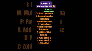 Causes of HyperCalcemia Mnemonics 💯 neet inicet fmge [upl. by Moshe439]