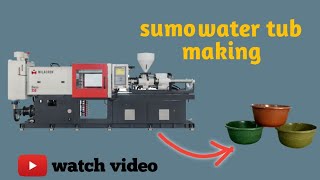 Ferromatik milacron omega series 350 ton making sumo tub  machine time [upl. by Jurgen684]