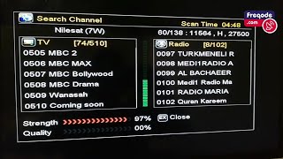 Nilesat Satellite 7W  How To Add and Scan All Frequencies  Latest Updates All Channels [upl. by Atram]