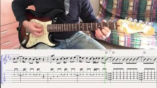 Creedence Clearwater Revival  Proud Mary GUITAR COVER  PLAY ALONG TAB  SCORE [upl. by Imeon]