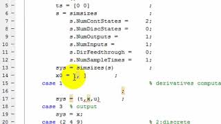 Nonlinear system simulation using Matlab Sfunction [upl. by Eilram]