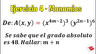 Ejercicio 4  MONOMIOS [upl. by Blossom]