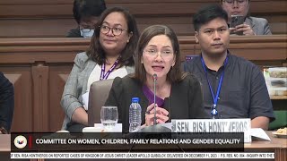 Sen Risa Hontiveros nagpasalamat sa mga tumestigo laban kay Pastor Apollo  GMA Integrated News [upl. by Prince217]