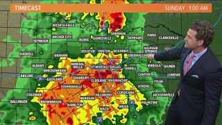 DFW Weather Tracking multiple rounds of storms in North Texas this weekend [upl. by Ertemed289]