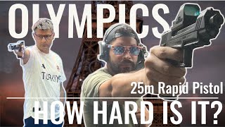 OLYMPICS Shooting  How Hard is it 25m Mens Rapid Pistol [upl. by Kutzer858]