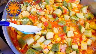 Calabacitas a la Mexicana con Queso y Elote Rápidas y Ricas [upl. by Goldenberg]