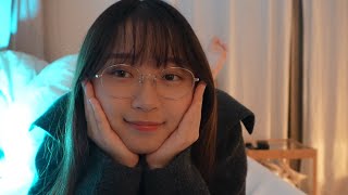 ASMR my friendgirlfriend is talking to me even when I am sleepy [upl. by Accebber819]