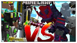 VILLAGER vs PILLAGER MOB BATTLE Minecraft addons minecraft bedrockeditionaddon bedrockaddon [upl. by Yendyc]