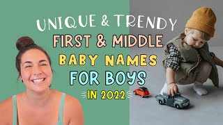 UNIQUE amp TRENDY First amp Middle BABY NAMES For Boys in 2022  Cool amp Handsome Boy Names List [upl. by Anileh]