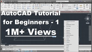 AutoCAD Tutorial for Beginners  Lesson  1 [upl. by Dalenna]