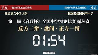 2023年《启政杯》循环赛（赛场一） A4 VS A5 钟灵独立中学A队 VS 槟城菩提国民型中学 [upl. by Quintie]