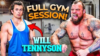 Eddie Hall Will Tennyson Full Gym Session [upl. by Nylorak]