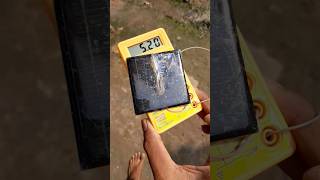 How to check solar panel output voltage with multimeter shorts solar viralshorts youtubeshorts [upl. by Llibyc]