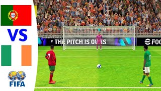 Portugal vs Ireland Match  Penalty Shootout Match  Efootball 2024  Ronaldo vs Ireland [upl. by Pressman]