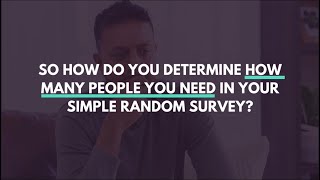 Sample Size Calculation For Simple Random Surveys [upl. by Ardnuyek]