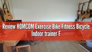 Review HOMCOM Exercise Bike Fitness Bicycle Indoor trainer Foldable 8level Magnetic Resistance Adju [upl. by Anevad]