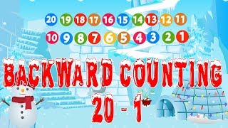 Backward Counting 20 to 1 Counting to 20  Kindergarten number counting  kid2teentv [upl. by Netneuq]