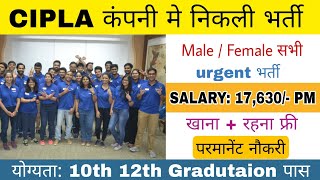 Cipla Company Jobs Recruitment 2024  Private Job For Fresher 2024  Company urgent bharti [upl. by Blaze]